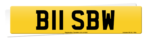 Registration number B11 SBW